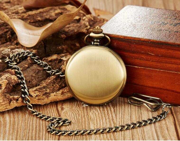 Vintage bronze large pocket watch